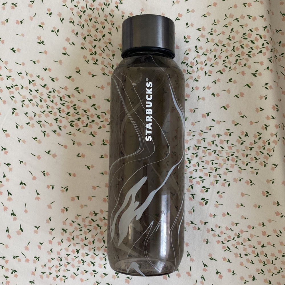Starbucks 2022 recycled glass marble wave water bottle, 20oz